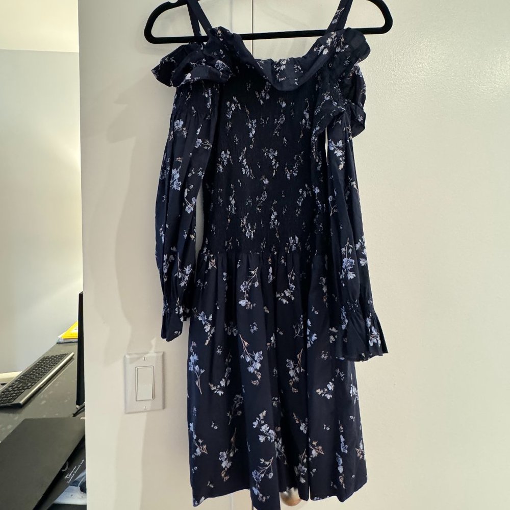 Rebecca Taylor Francine Floral Cold-Shoulder Dress